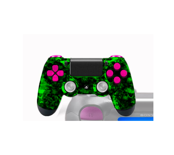 Manette PS4 FPS avec peinture custom Mephisto