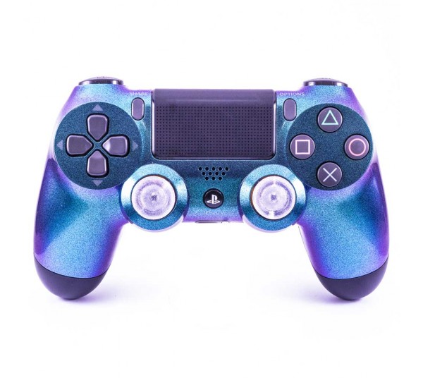 Manette PS4 Custom Caméléon Cyan